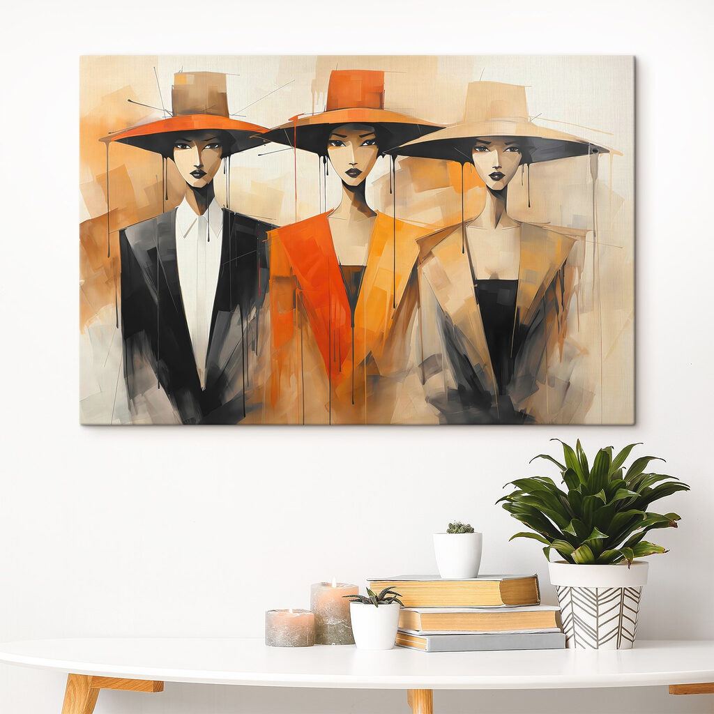 A group of women wearing hats