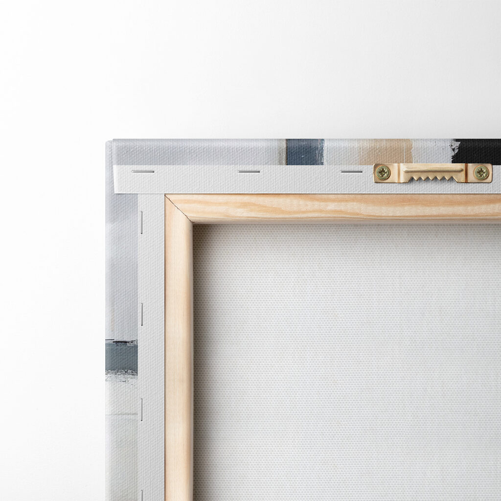 A painting of a white and black abstract art A painting of a white and black abstract art