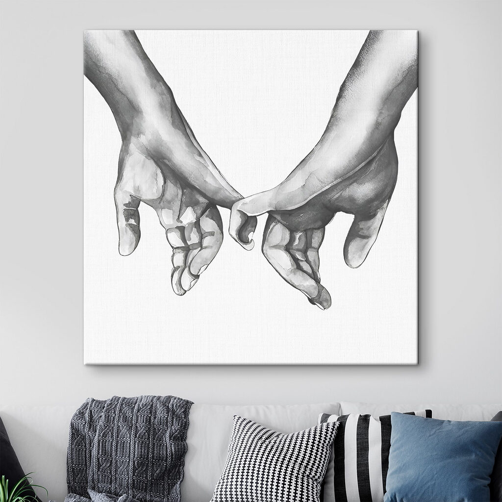 A drawing of two hands holding each other A drawing of two hands holding each other