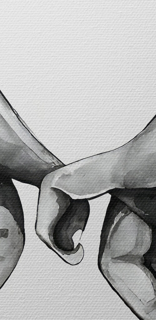 A drawing of two hands holding each other A drawing of two hands holding each other