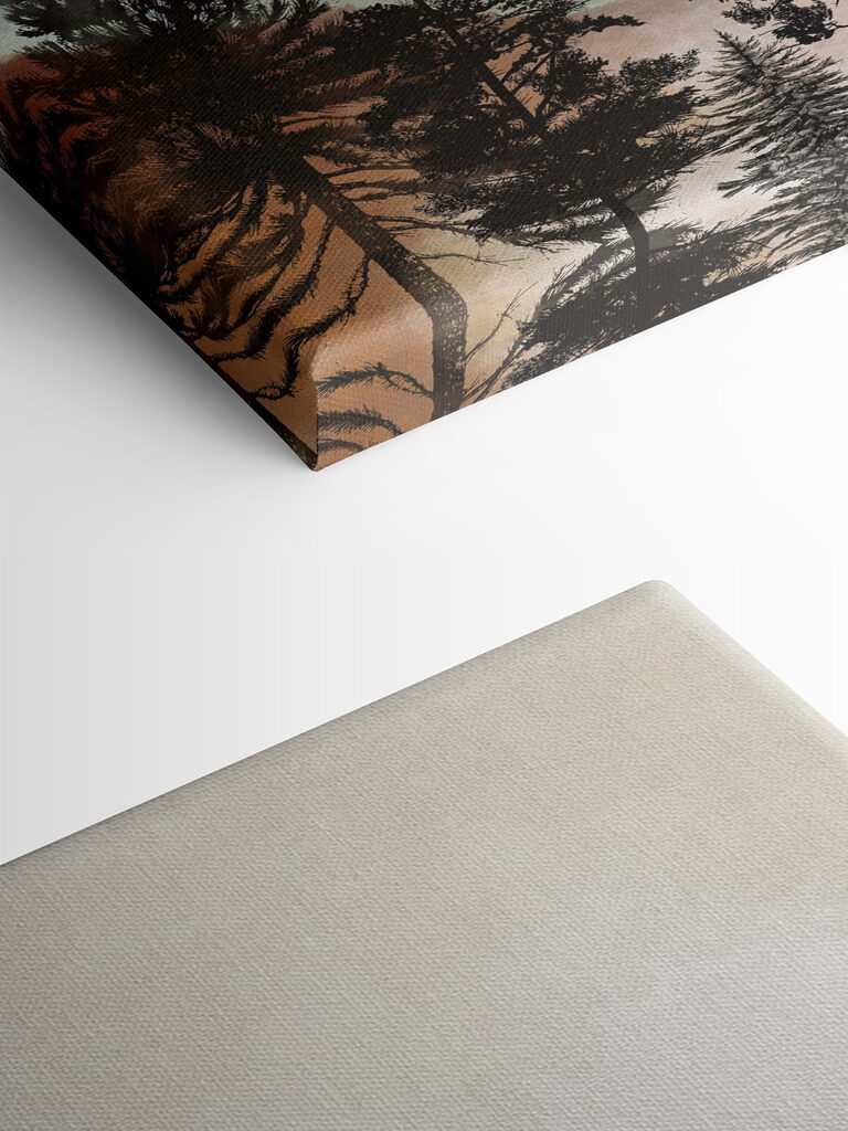 A landscape with trees and mountains A landscape with trees and mountains