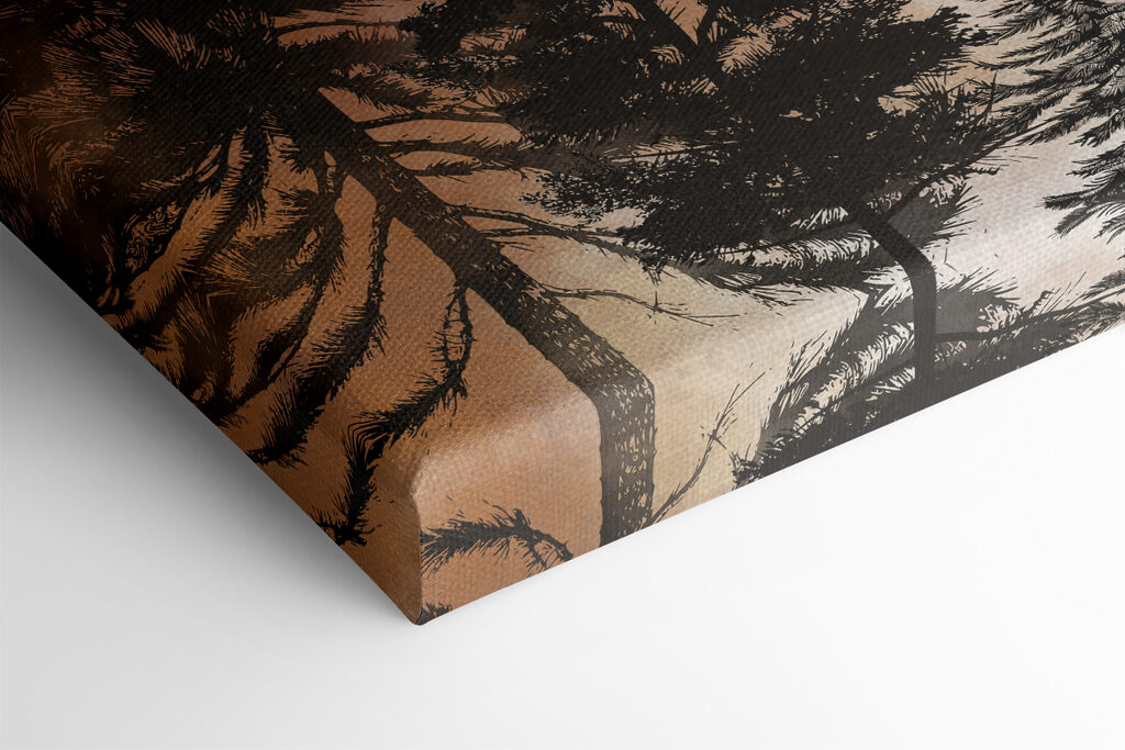 A landscape with trees and mountains A landscape with trees and mountains