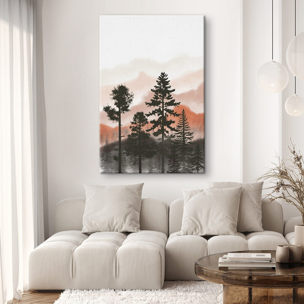 A group of trees in the mountains A group of trees in the mountains