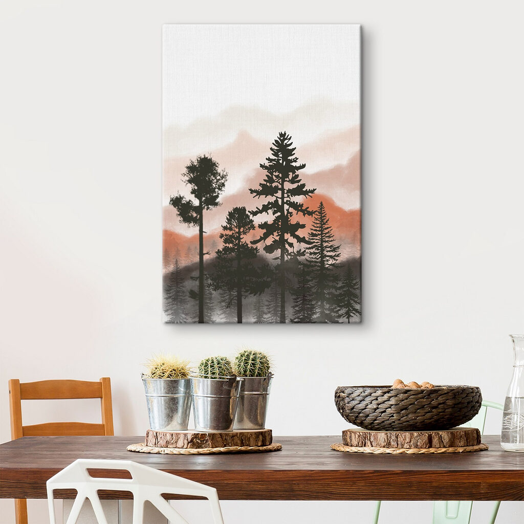 A group of trees in the mountains A group of trees in the mountains