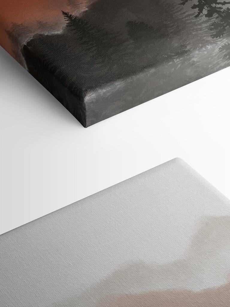 A landscape of mountains and trees A landscape of mountains and trees