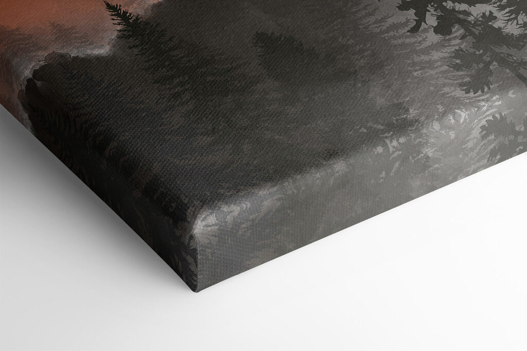 A landscape of mountains and trees A landscape of mountains and trees