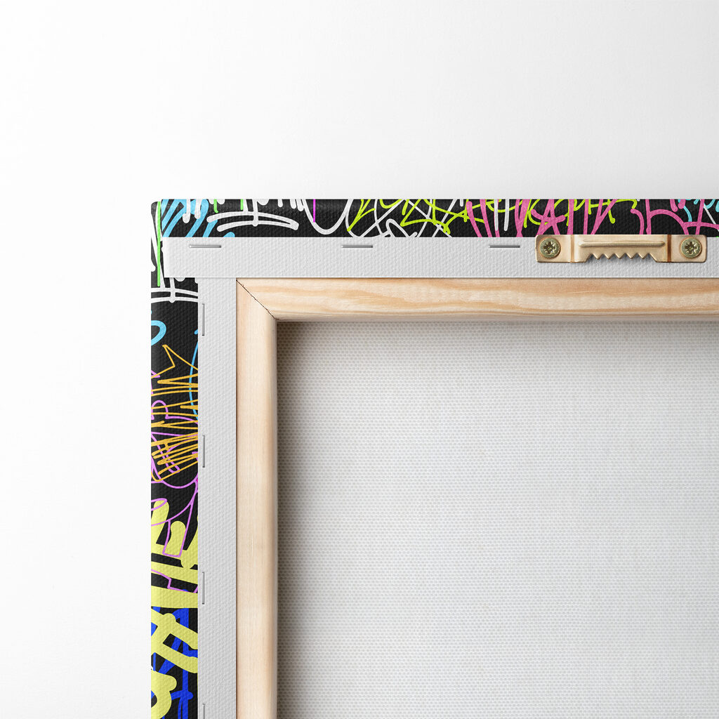 A colorful graffiti on a black background A colorful graffiti on a black background