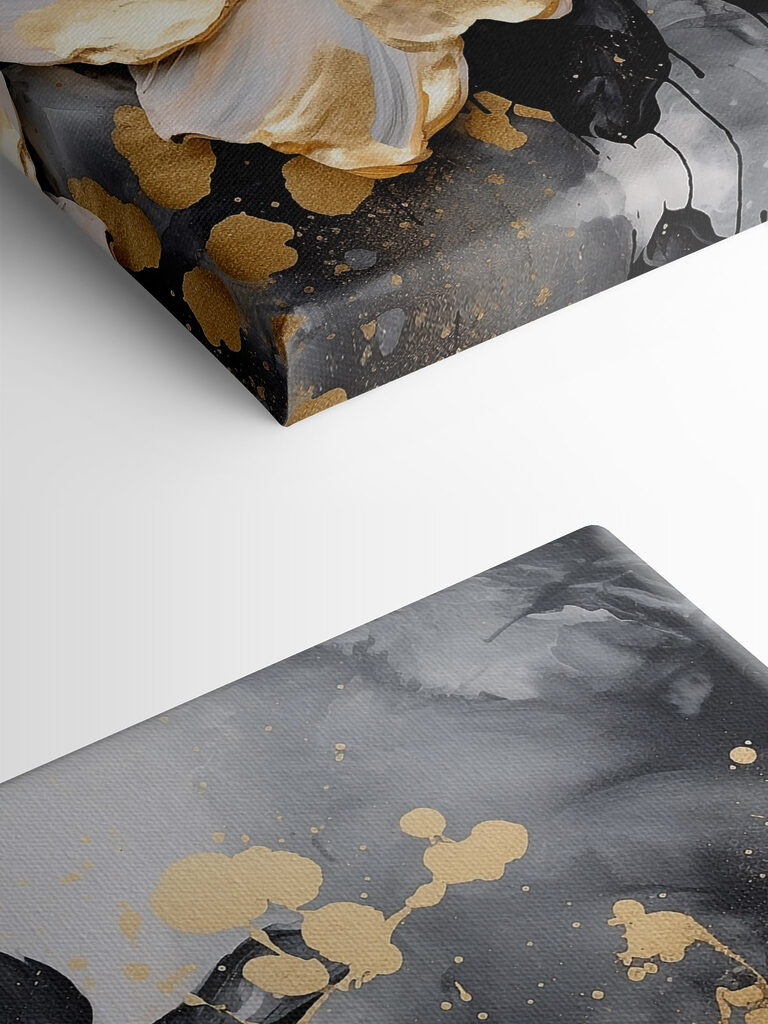 A painting of a flower