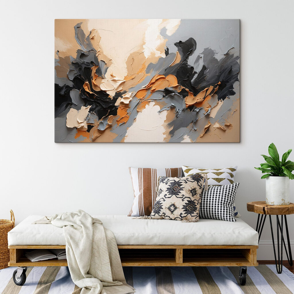 A close up of a painting A close up of a painting