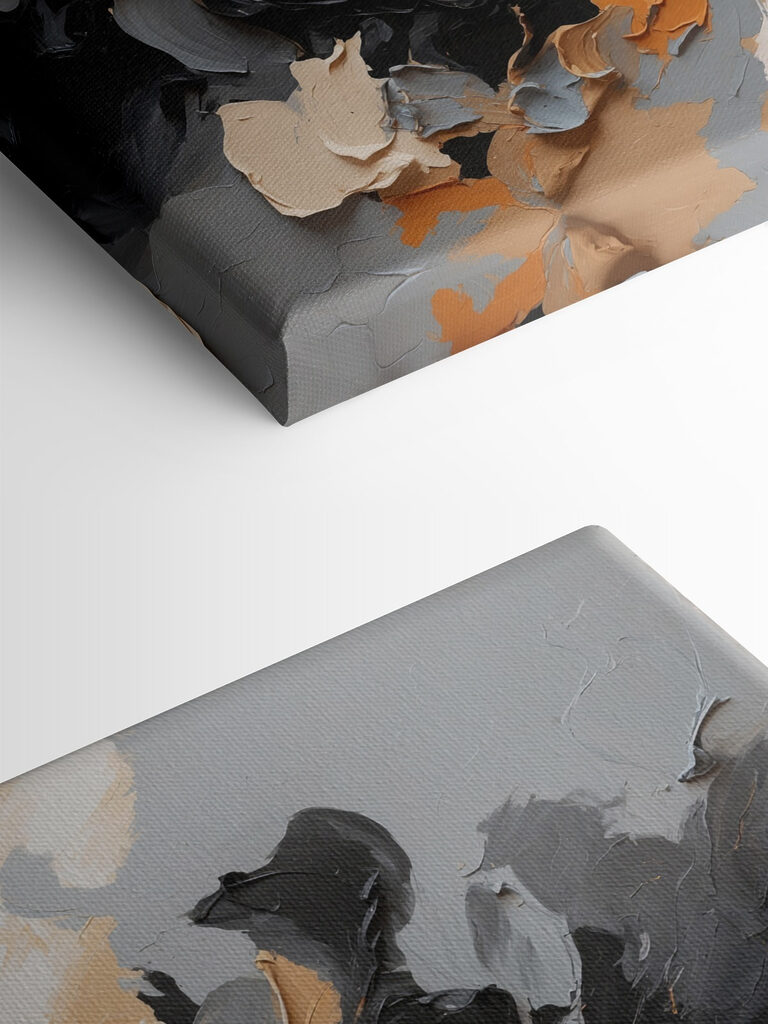 A close up of a painting A close up of a painting