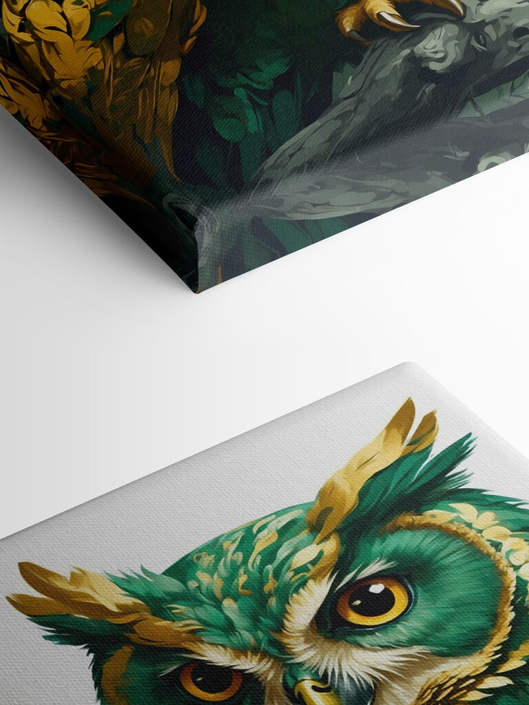 A painting of an owl A painting of an owl