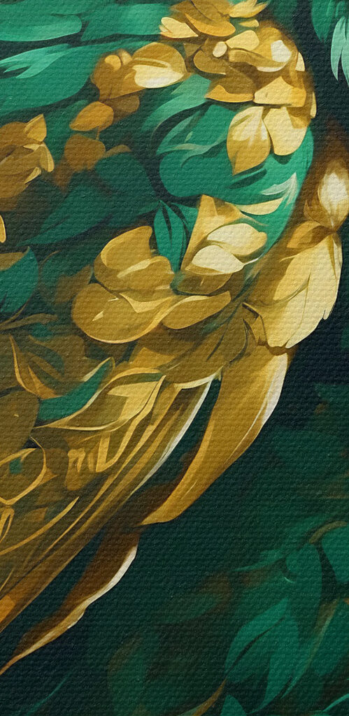 A painting of an owl A painting of an owl