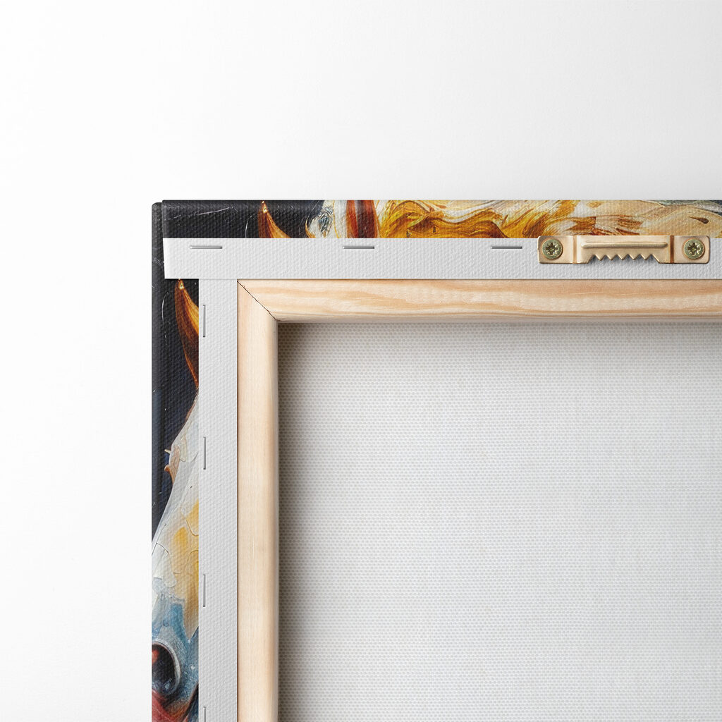 A painting of a horse