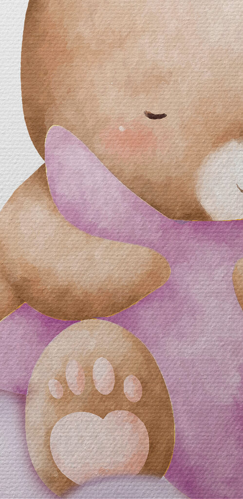 A teddy bear sitting on a cloud