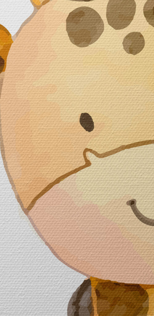 A giraffe with a white background