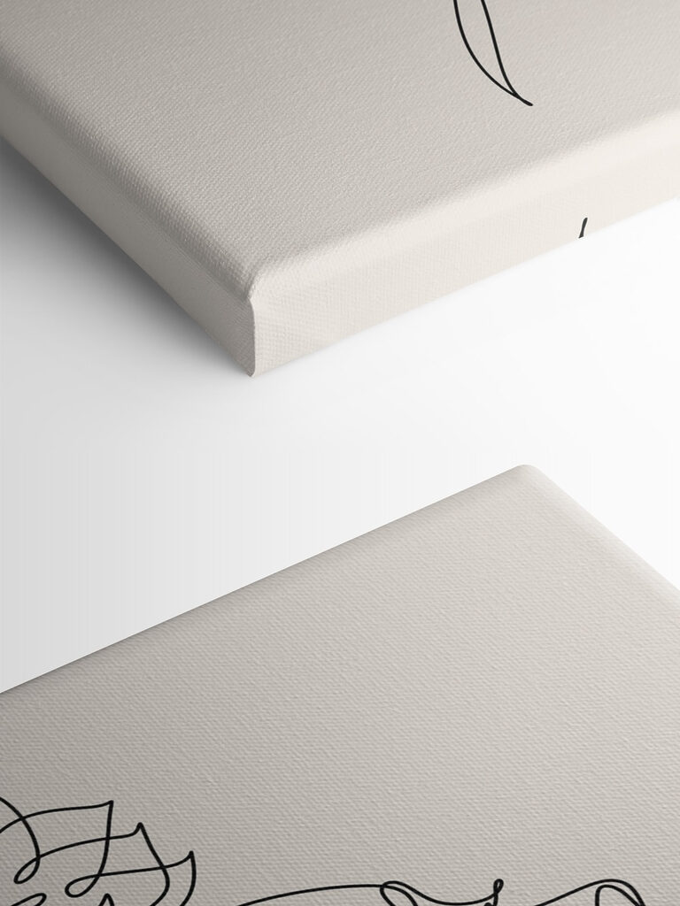 A drawing of a woman's face