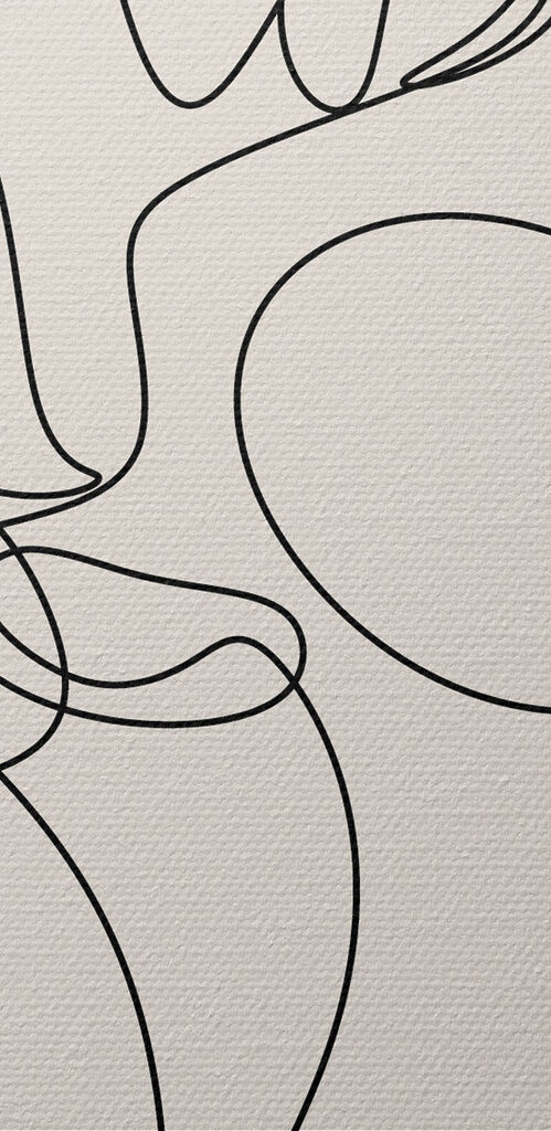 A drawing of a woman's face