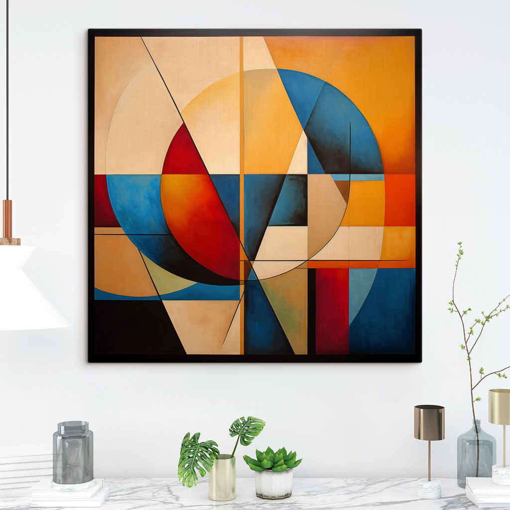 A painting of a circle and a circle