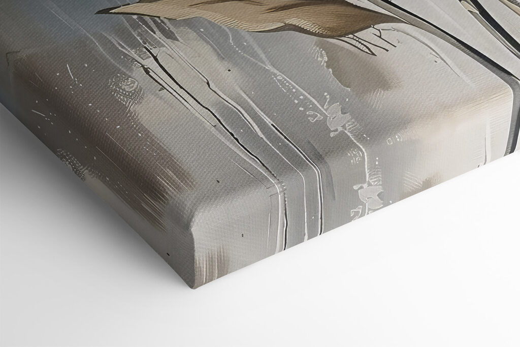 A painting of white flowers