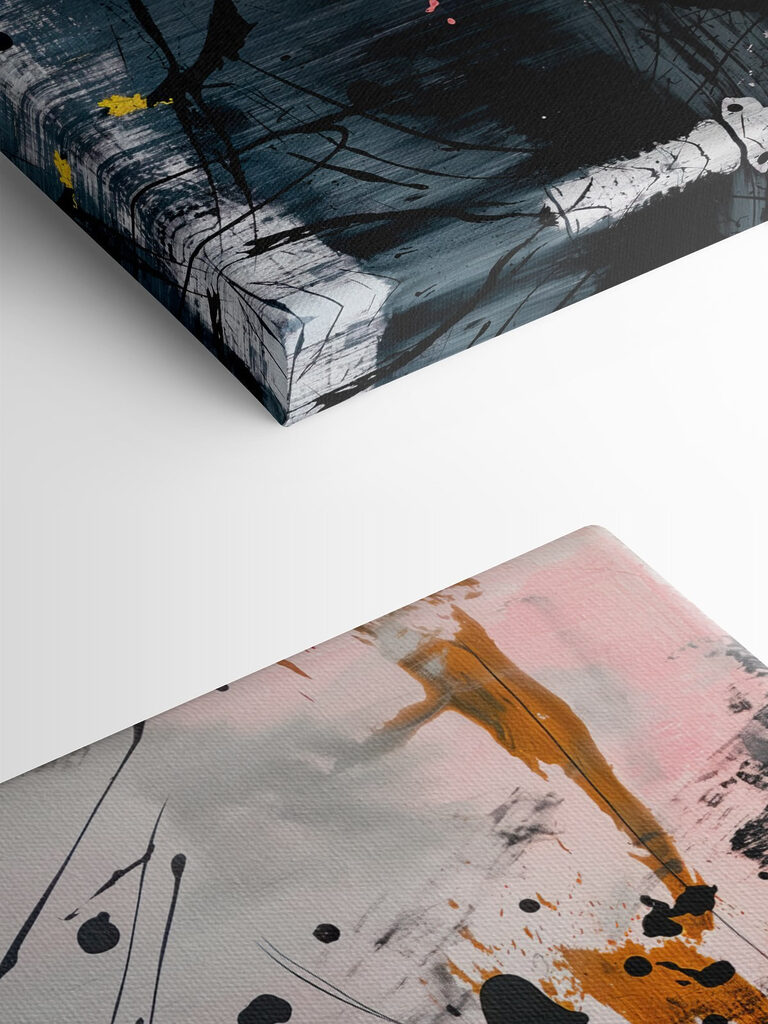 A painting of splattered paint