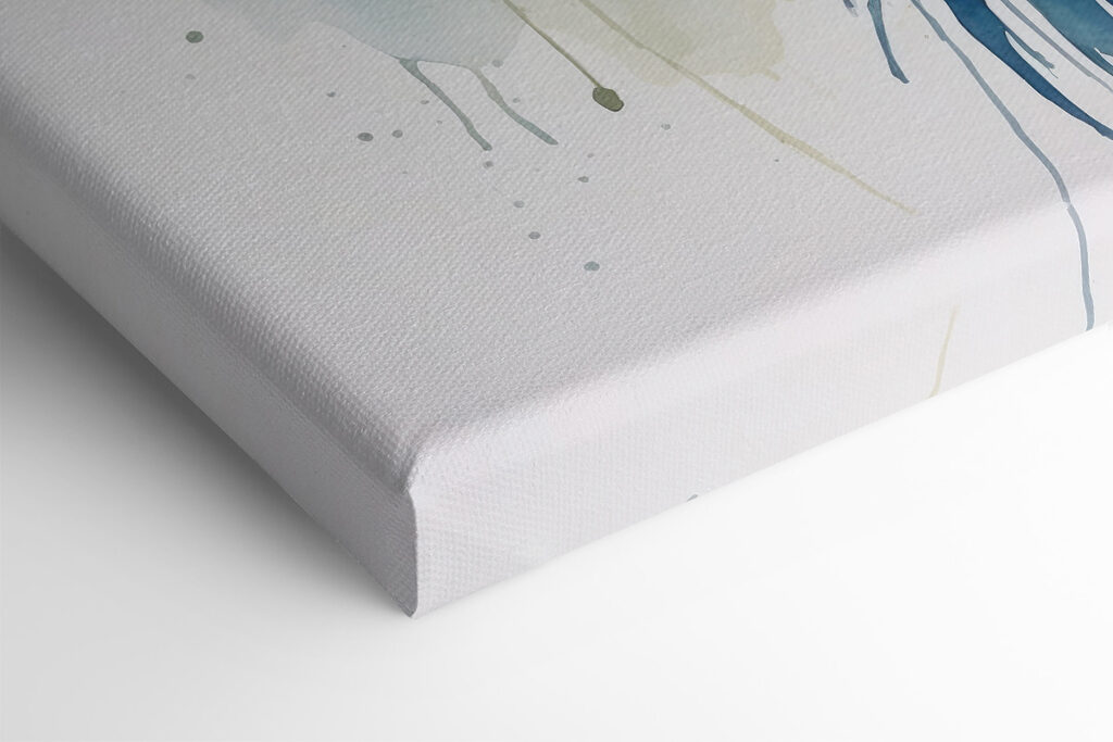 A watercolor of a peacock