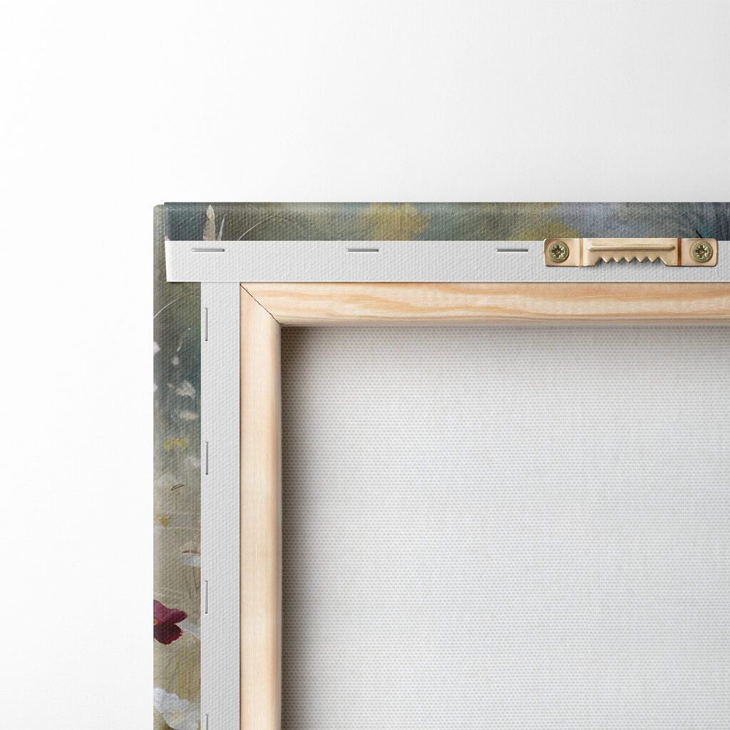 A painting of flowers in a field A painting of flowers in a field