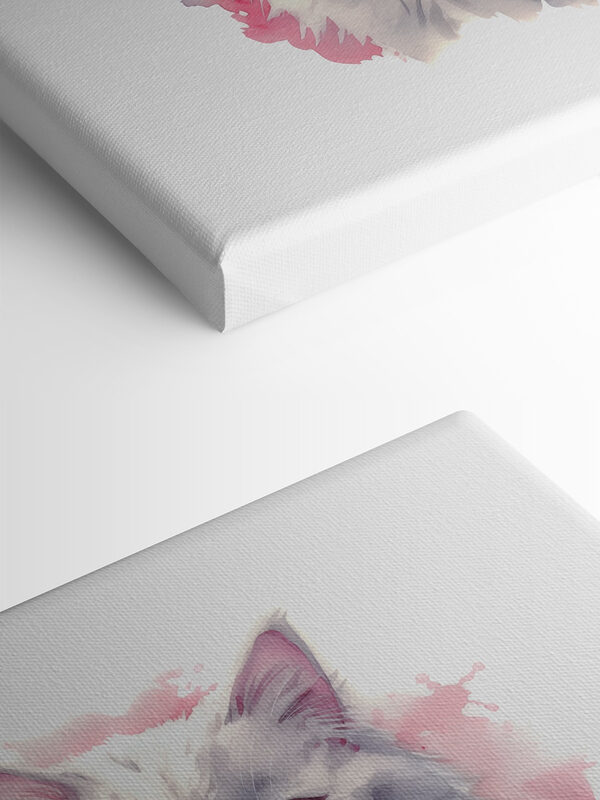 A watercolor of a cat wearing a bow tie A watercolor of a cat wearing a bow tie