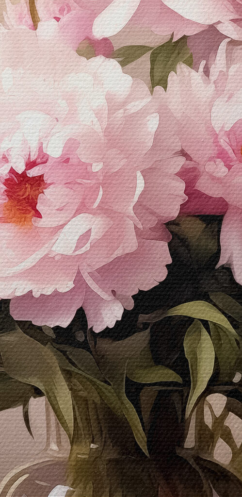 A vase of pink flowers A vase of pink flowers