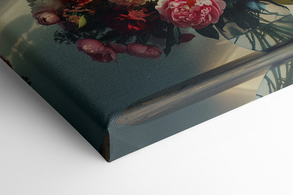 A vase of flowers on a table