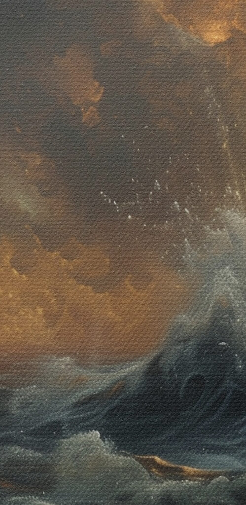 A lighthouse in the sea