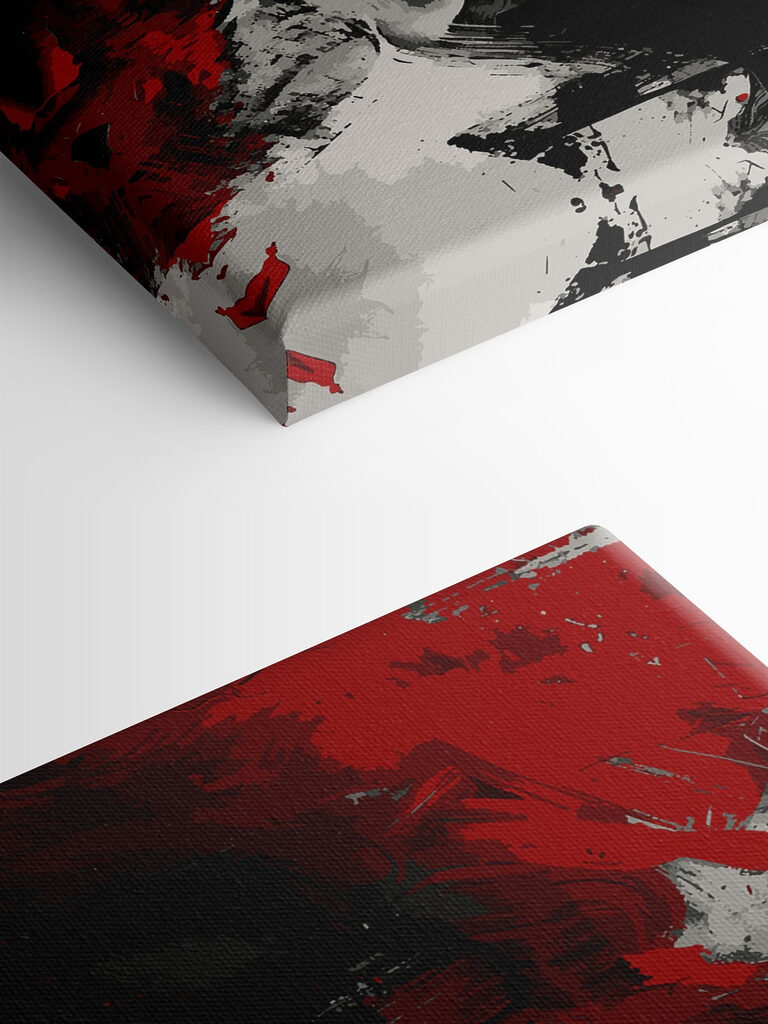 A black and red paint A black and red paint