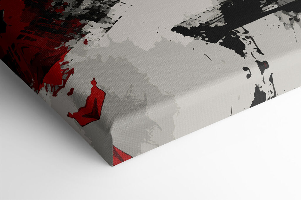 A black and red paint A black and red paint