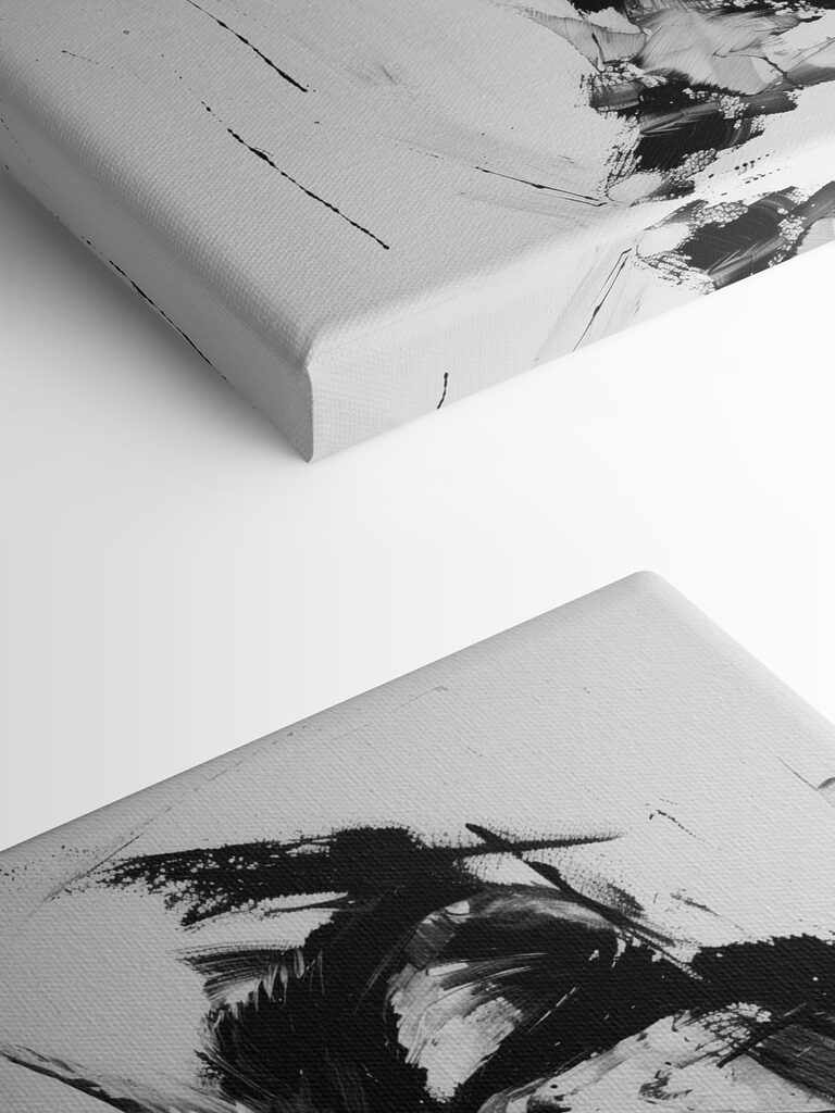 A painting of a woman's face A painting of a woman's face