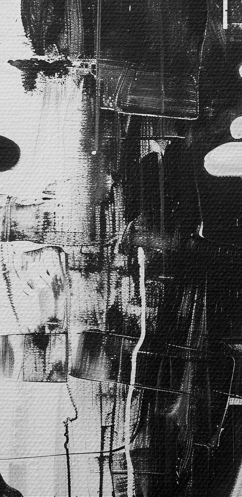 A black and white painting of a chess piece A black and white painting of a chess piece