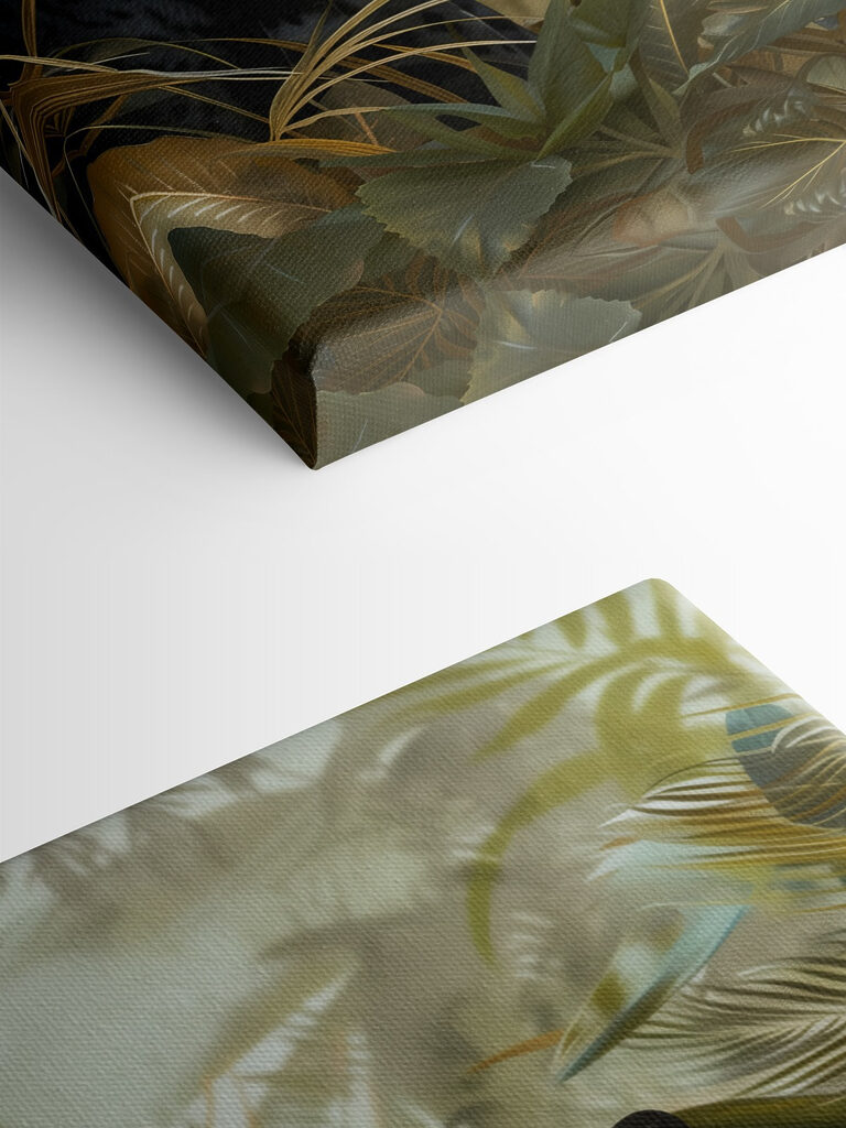 Two black tigers in the jungle