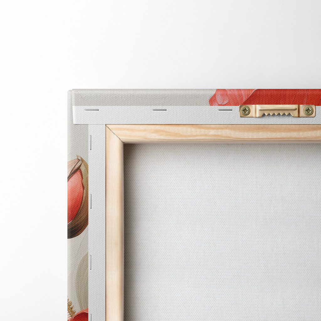 A painting of red flowers A painting of red flowers