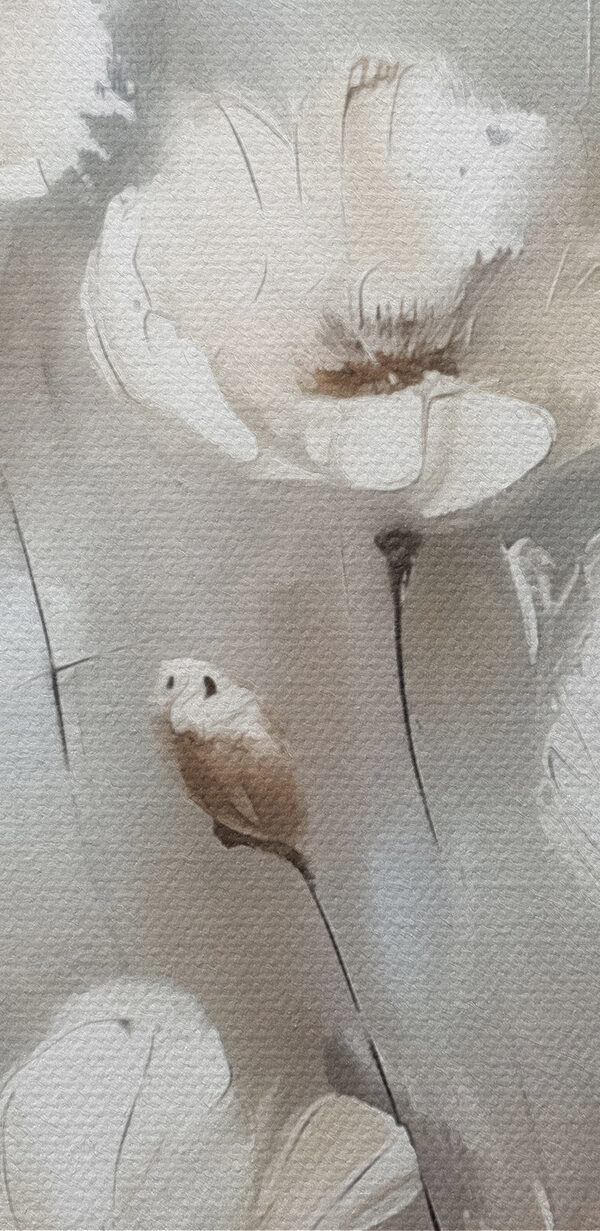 A painting of white flowers A painting of white flowers