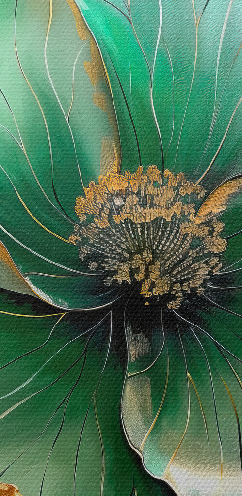 A painting of a flower A painting of a flower