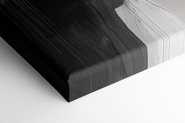 A black and white painting