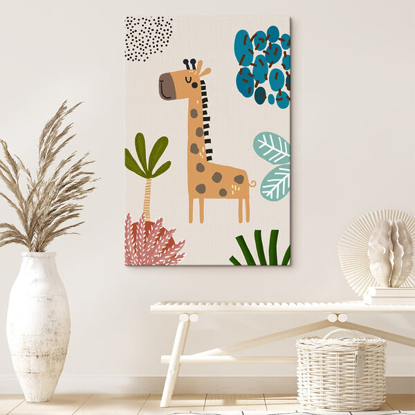 A giraffe and a tree
