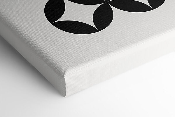 A black and white cover with a pattern of circles A black and white cover with a pattern of circles