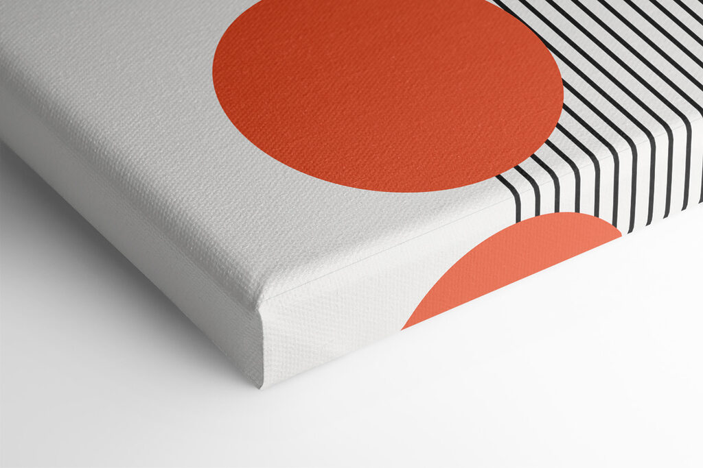 A black and orange lines and a yellow circle