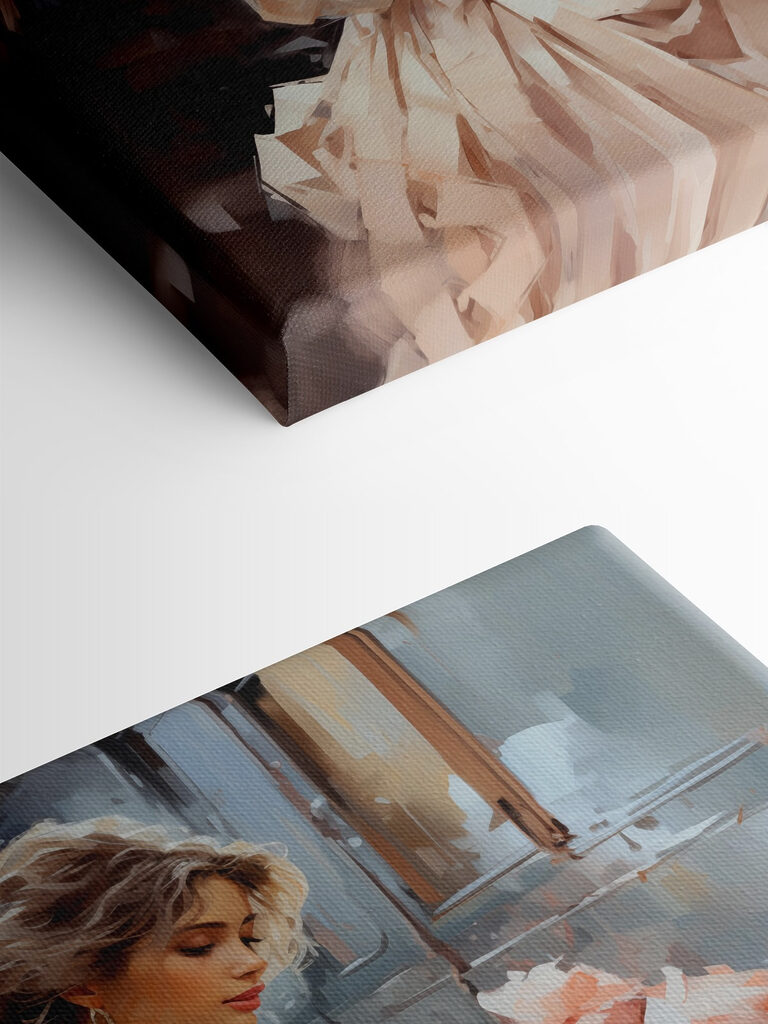 A woman holding flowers in a train