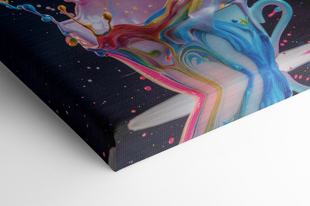 A colorful liquid splashing into a cup A colorful liquid splashing into a cup