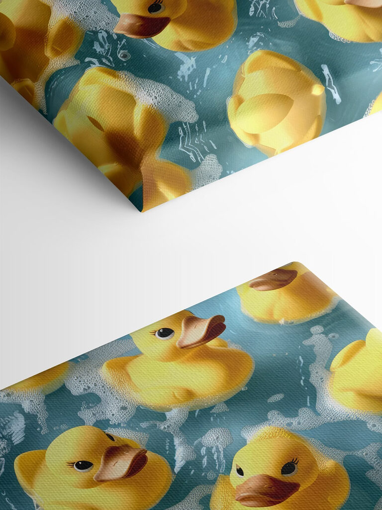 Group of yellow rubber ducks in a pool