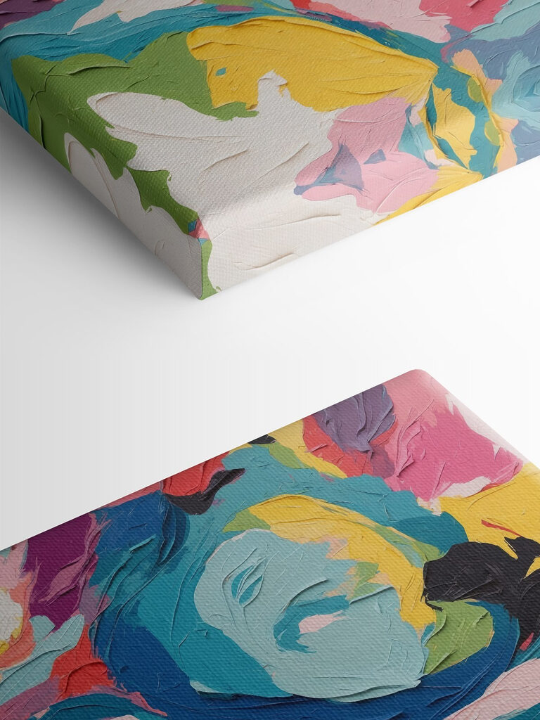 Colorful painting of flowers