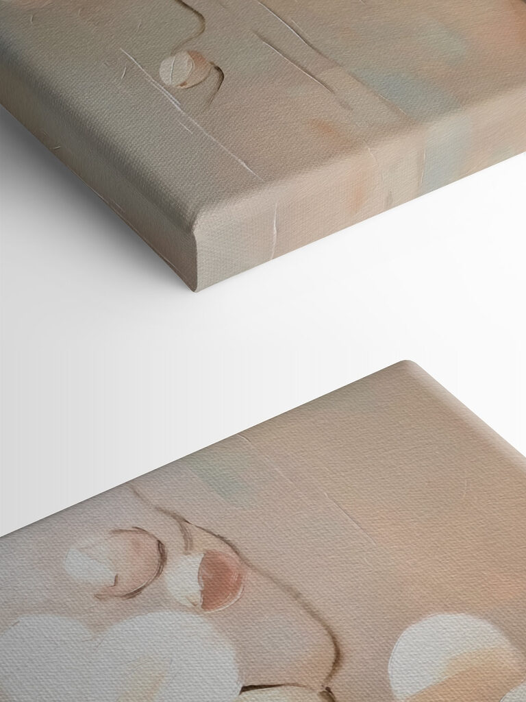 Painting of white flowers Painting of white flowers