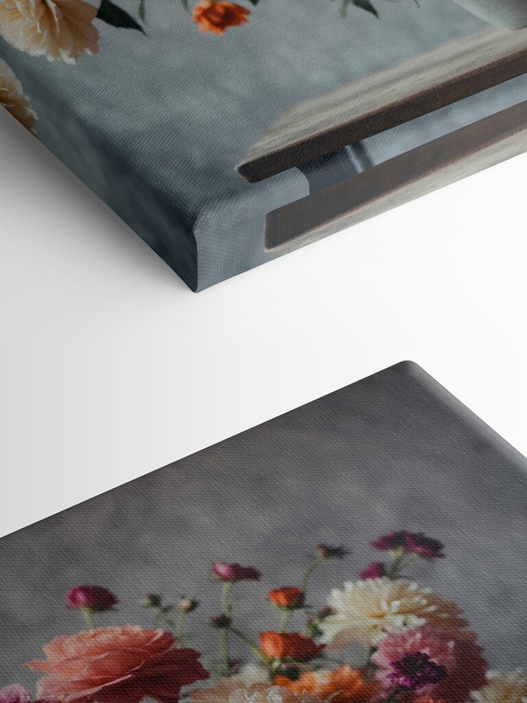 Vase of flowers on a table