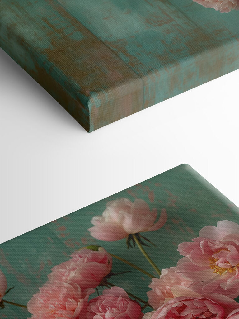 Vase of pink flowers