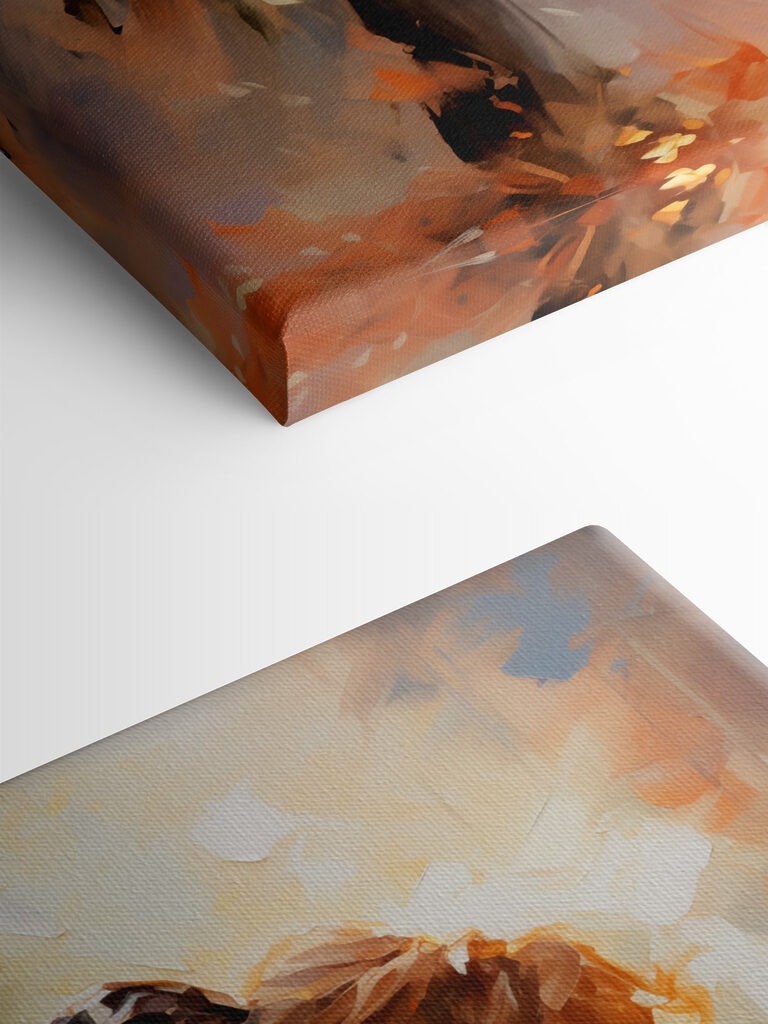 Painting of a man and woman dancing